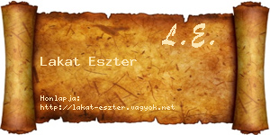 Lakat Eszter névjegykártya
